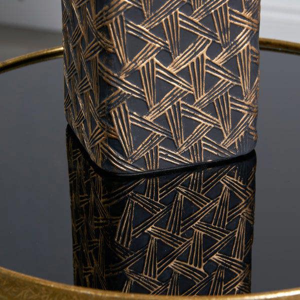 Pagazzi Lighting Denisa Black & Gold Ceramic Table Lamp