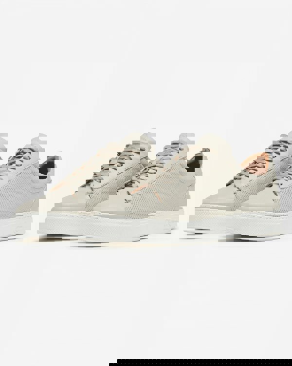 Oliver Sweeney Almada Mens Perforated Leather Trainers - Off White