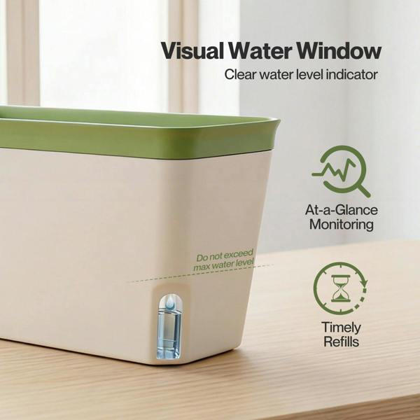 TOQUE 3PCS Self Watering Plant Pots Indoor Herb Planters with Water Level Window