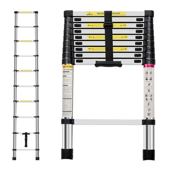 Neo 2.9M Extendable Steel Foldable Telescopic Ladder