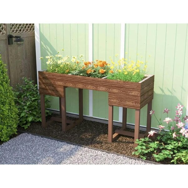 Dunster House Timber Effect Elevated Raised Garden Bed Planter 1800mm