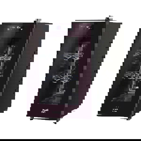6 Bottle Worktop Wine Cooler Fridge - Thermoelectric & LED Backlit BLACK - LoopsDirect