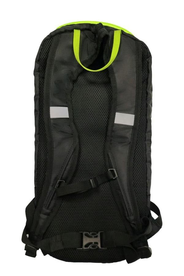 Optimum Hi-Viz 8L reflective cycling backpack, hydration-ready hi-visibility feature graphic - Optimum