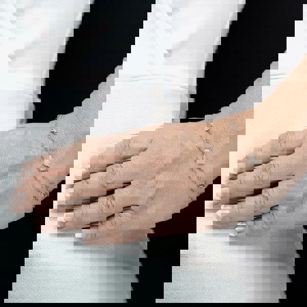 Rosa Lea Heart Double Chain Bracelet BJ-BR212CRRG