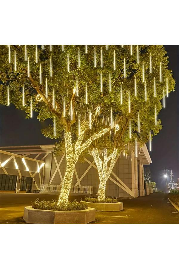 Solar-Powered Meteor Shower String Lights with Remote Control