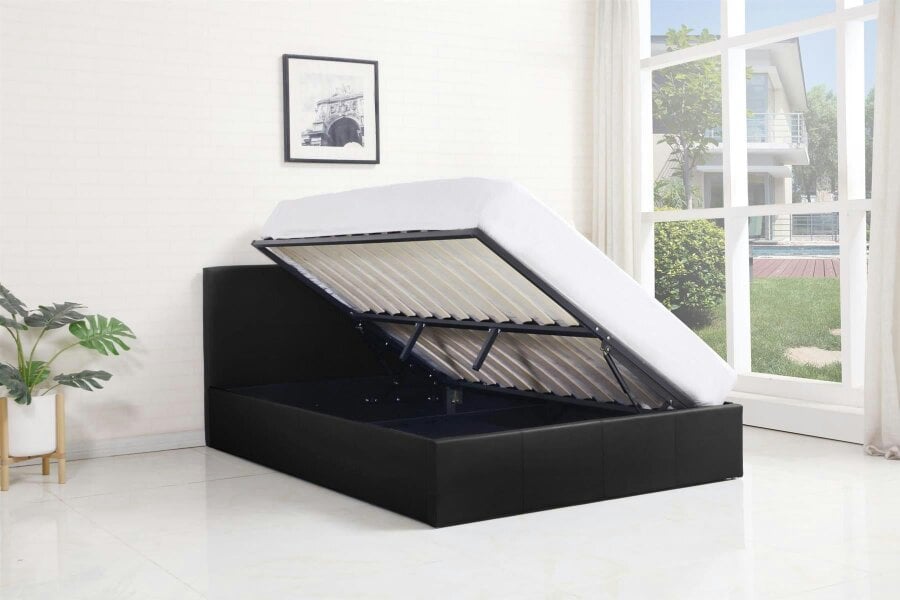 Kosy Koala Ottoman Storage Bed black 3ft single leather bedroom furniture
