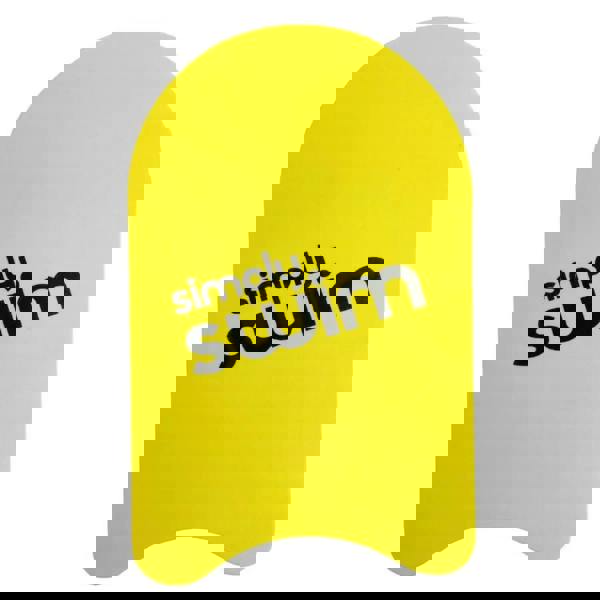 Yellow Simply Swim junior kickboard with closed cell EVA foam
