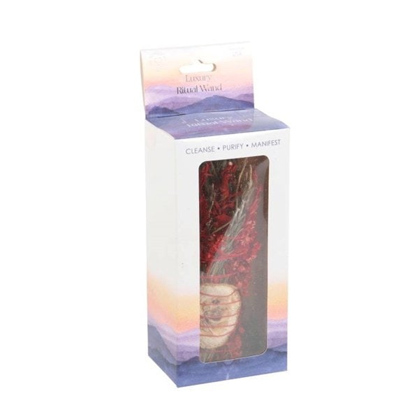 Serano 6in Ritual Wand Smudge Stick with Rosemary, Sage and Red Jasper