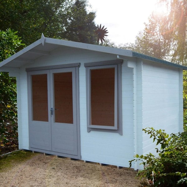 Shire Berryfield 11x8 Log Cabin 19mm interlock  Cladding - Best Shed