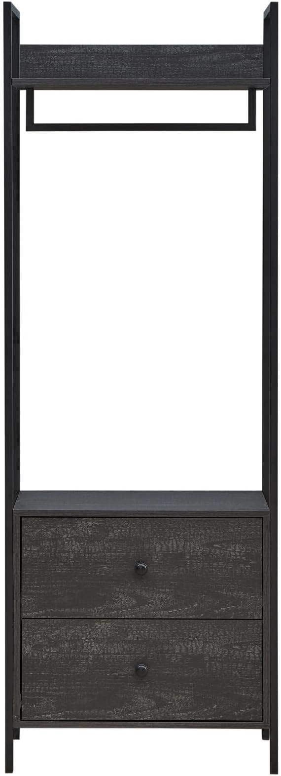 Timber Art Design Zahra Bedroom Open Wardrobe 2 Drawers  Furniture Storage Cupboard