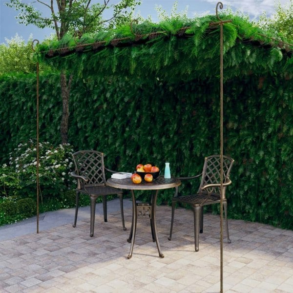 Berkfield Garden Pergola Antique Brown 4x3x2.5 m Iron