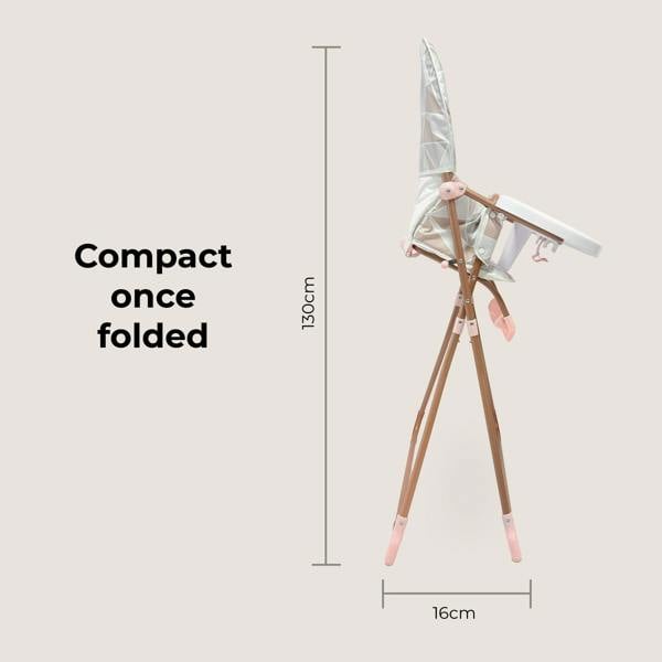 My Babiie MBHC1 Compact Highchair - Rose Geo