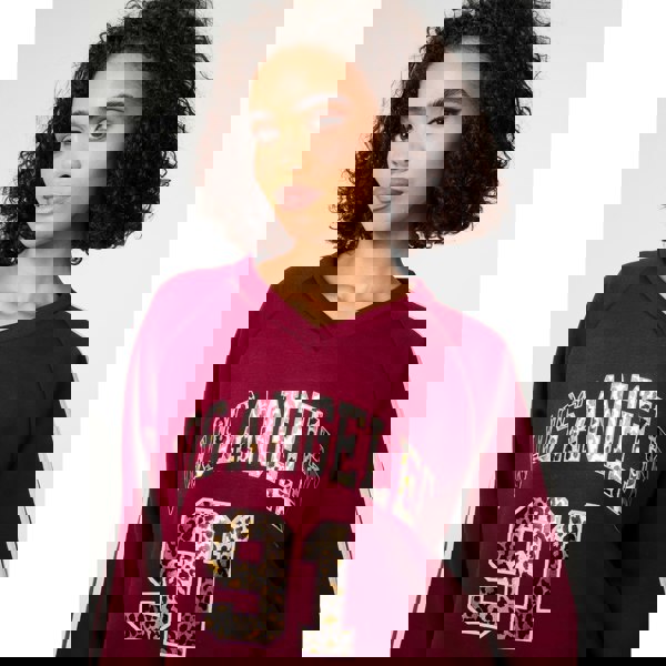 Pink Vanilla Metallic Leopard Long Sleeve Sports Jersey