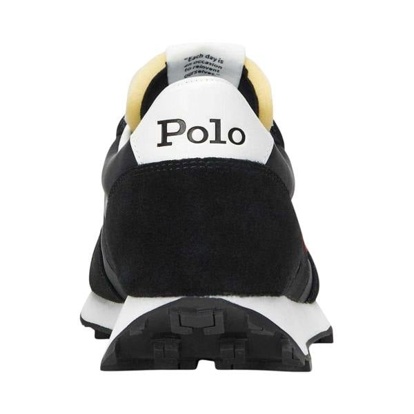 Ralph Lauren Mens Trail 125 Leather Trainers - Black - 