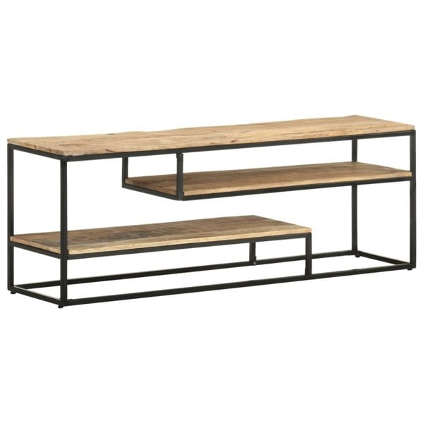 Berkfield TV Cabinet 130x30x45 cm Rough Mango Wood