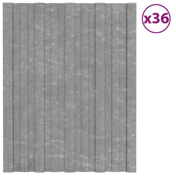 Berkfield Roof Panels 36 pcs Galvanised Steel Silver 60x45 cm