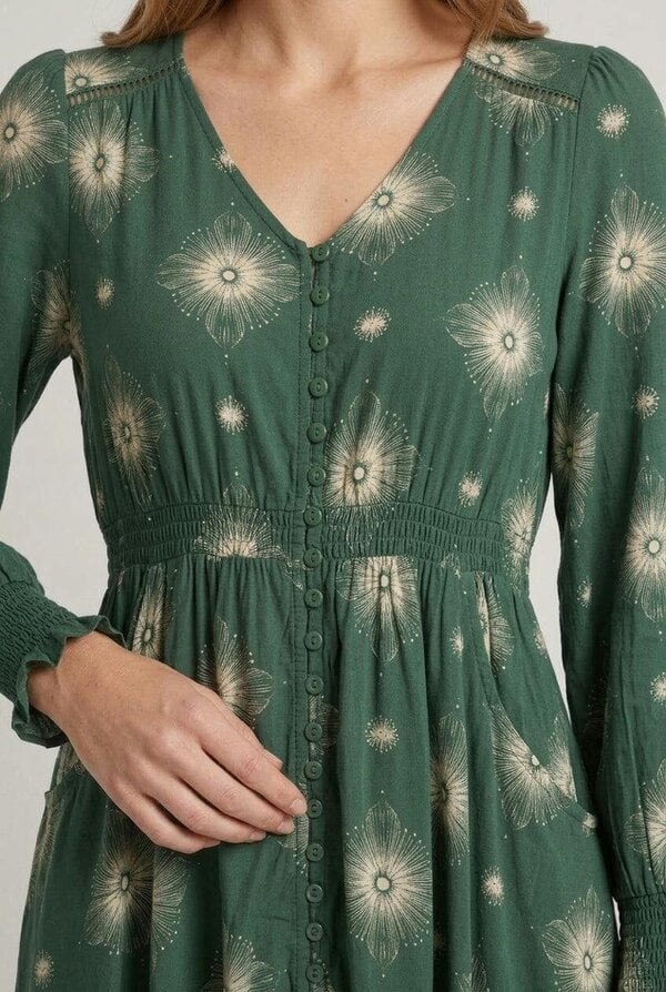 Izabel London Printed Relaxed Long Sleeve Maxi Dress