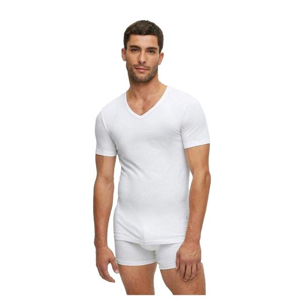Boss Mens Logo Slim T-Shirt (Pack of 2) - White - 