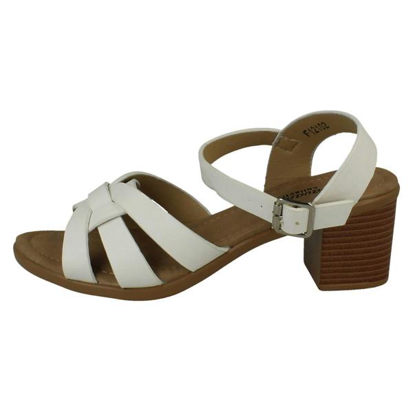 Savannah Ladies Savannah Buckle Fastening Heeled Summer Sandals F12102
