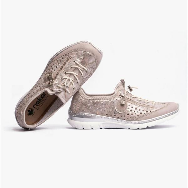 Rieker L32P6 Casual Shoes in Gold