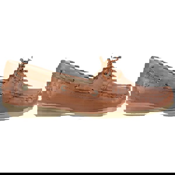 Hush Puppies Irene Leather Women's Tan Boat Shoes