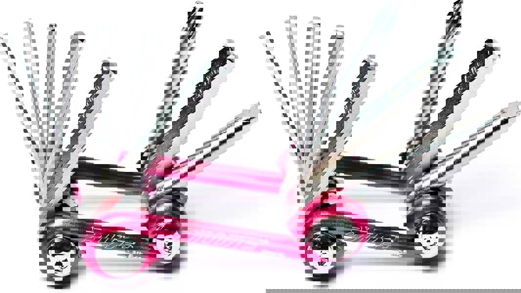 Awe 8 Piece CR-V Special Hardened Steel Bike Multi Function Red Pocket Tool