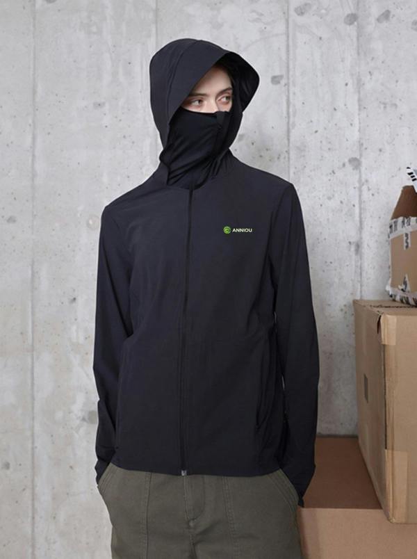 Anniou Breathable UPF50+ UV Protection Jacket - Black