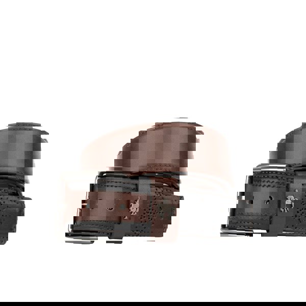 Embassy London Alec - Brown Black - Men'classic belt in brown and black genuine leather combo