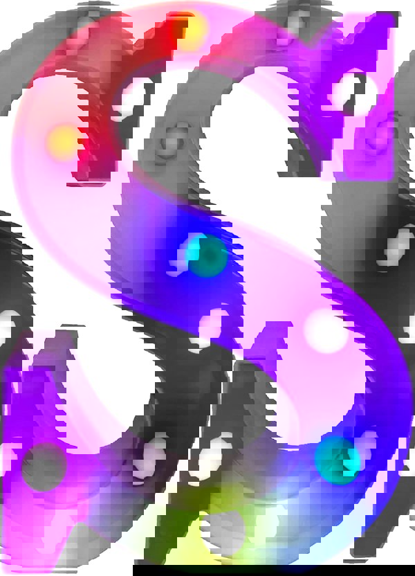 St Helens Battery Operated RGB Letter   With Remote Control Letter S