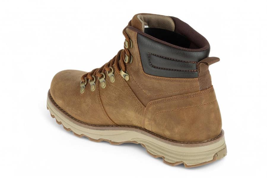 Caterpillar CAT (Caterpillar) Mens Sire Waterproof Brown Sugar Leather CAT Safety Work Boots