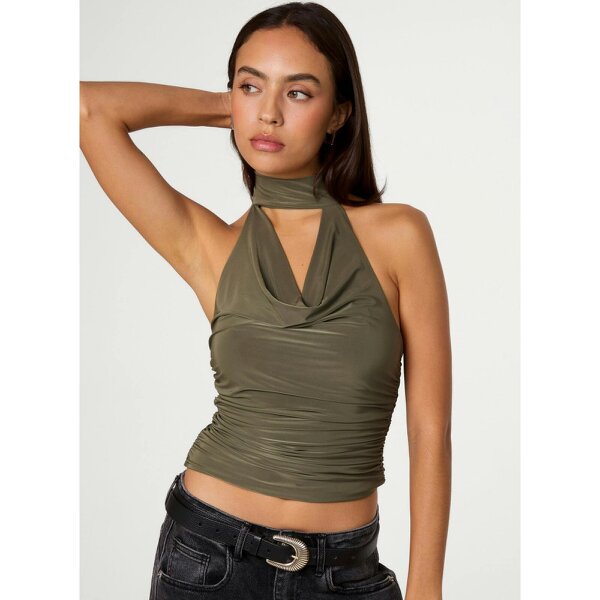 Pink Vanilla Slinky Choker Halter Neck Top
