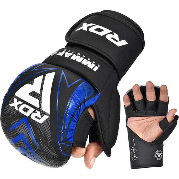 RDX Sports GRAPPLING GLOVES SHOOTER IMMAF-1 BLUE
