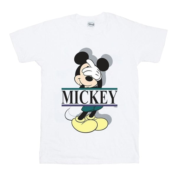 Disney Mens Mickey Mouse Letters T-Shirt - White