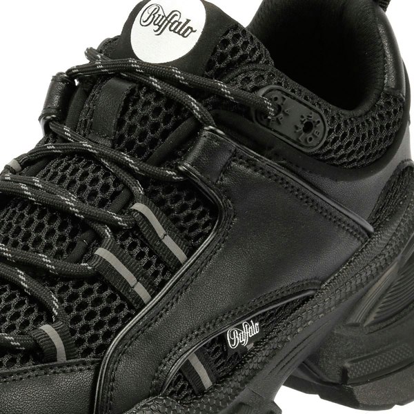 Buffalo Saturn Lace Women's Black Trainers