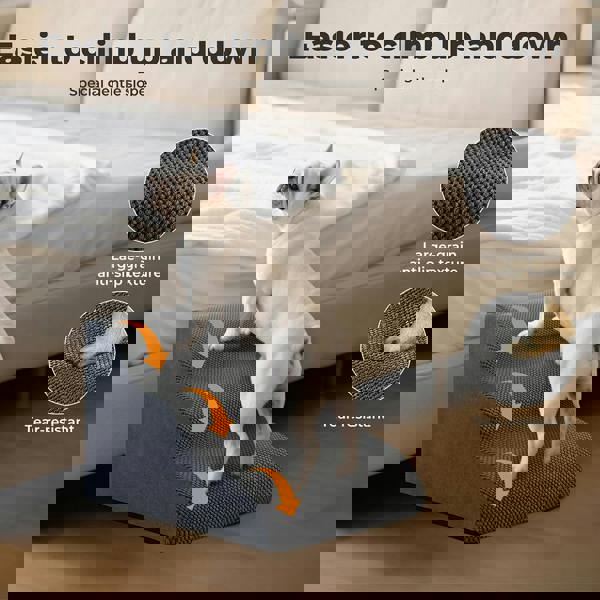 Skylos 3-Step Pet Stair Dog Ramp for Sofa Bed High Density Foam Non-Slip Ladder