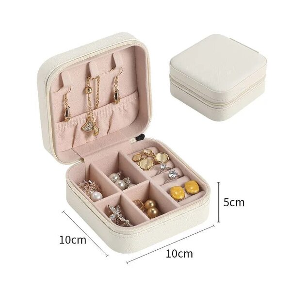 The Colourful Aura Compact Soft Square Makeup Keepsake Trinket Travel Jewellery Box