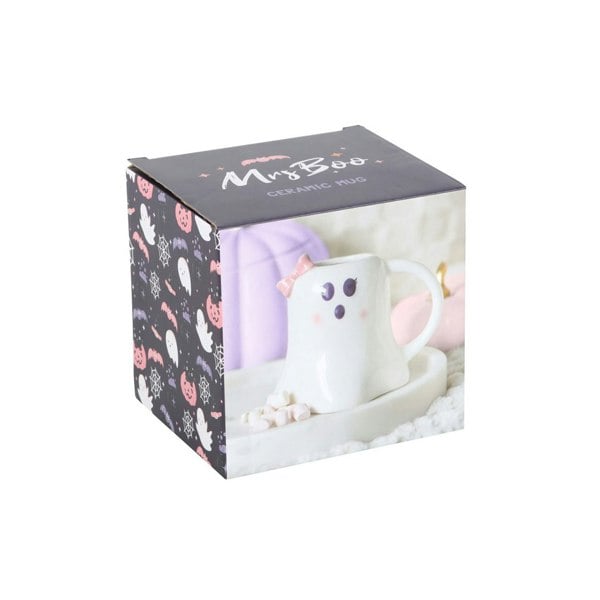 Serano Mrs Boo Ghost Shaped Mug with Bow