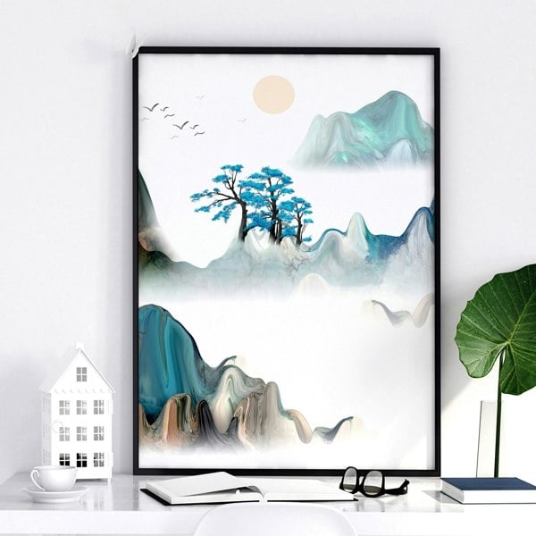 Japan art prints | set of 3 wall art prints for living room