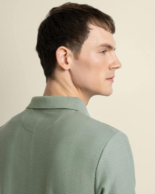 Larsson & Co Arne - Stripe Textured Polo Shirt