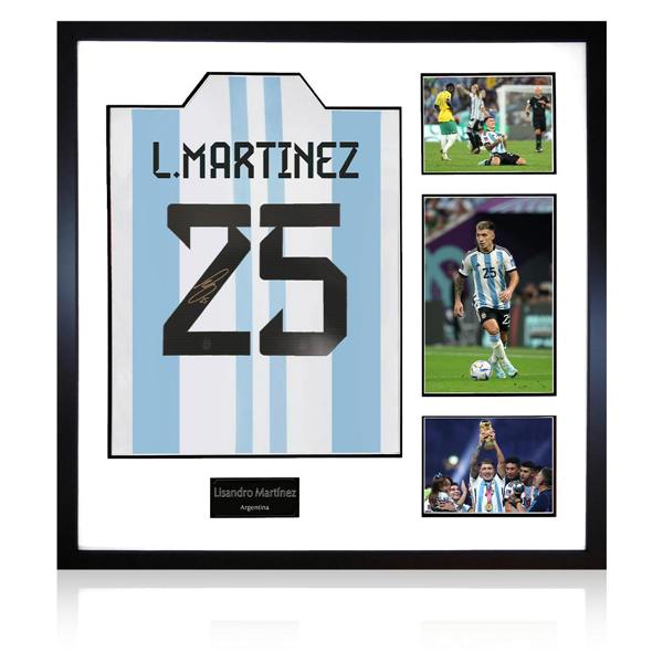 Lisandro Martínez Signed Argentina Elite Frame