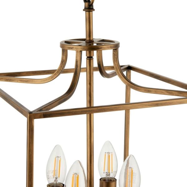 Pagazzi Lighting Grove Matte Antique Brass Ceiling Light Pendant