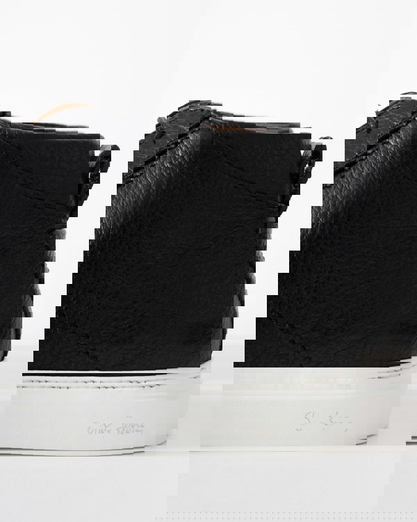 Oliver Sweeney Fermo Mens Mid Cut Deer Leather Trainers - Black
