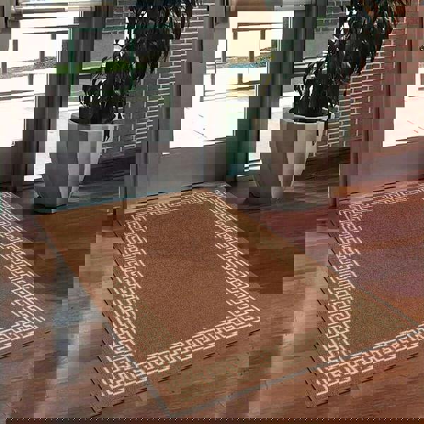 Greekey Gel Mat - Brown Beige