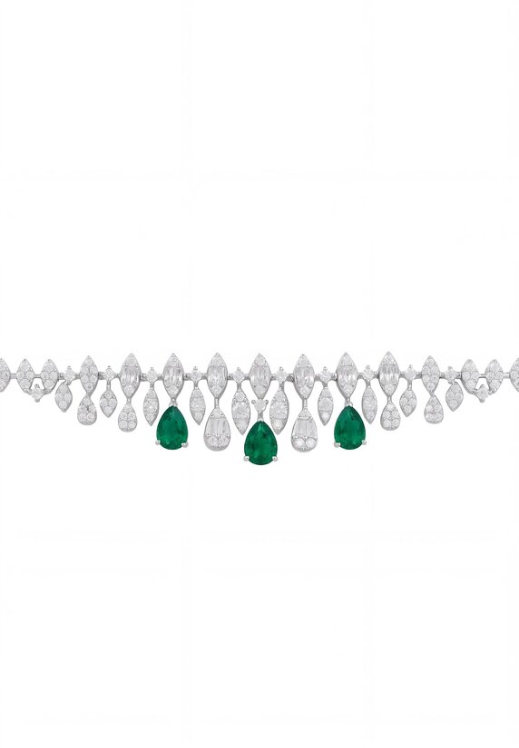 Latelita Duchess Emerald Tennis Bracelet Silver