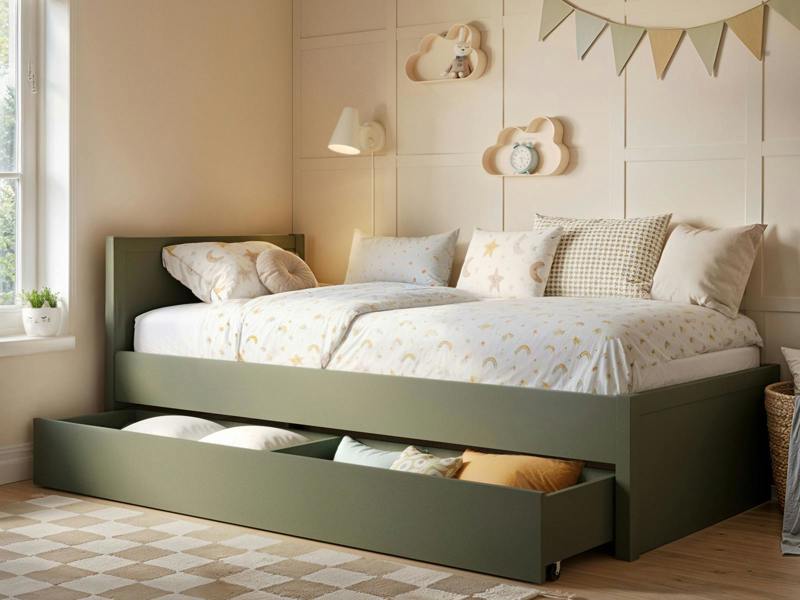 Oli Single Wooden Bed with Drawers