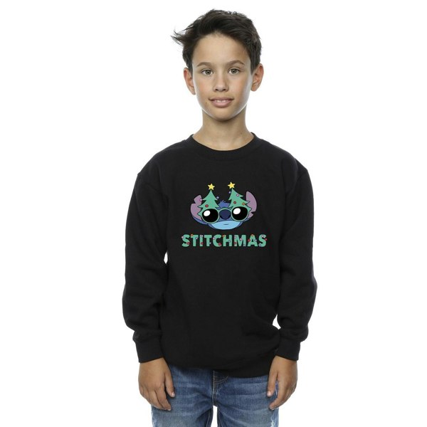 Disney Boys Lilo & Stitch Stitchmas Glasses Sweatshirt - Black