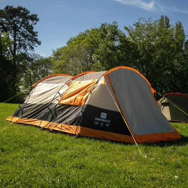 OLPRO Knightwick 3.0 3 Berth Tent with all of its doors closed