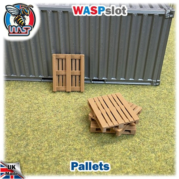 MCSlots Slot Car Trackside Scenery 4 x Pallet Kit Brown 1:32 Scale Wasp P