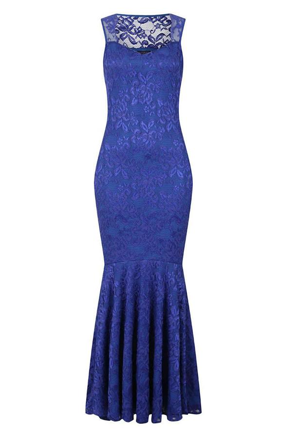 HotSquash Sweetheart Neckline Lace Maxi Dress