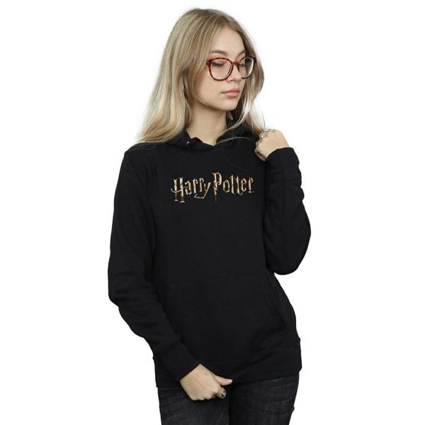 Harry Potter Womens/Ladies Full Colour Logo Hoodie - Black